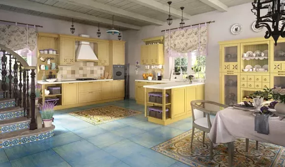 дизайн П-образной кухни