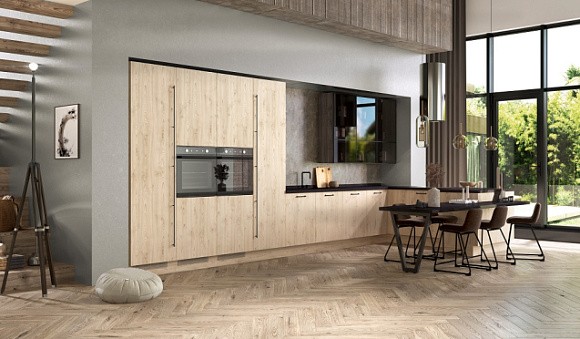 Бежевая кухня в Мурманске