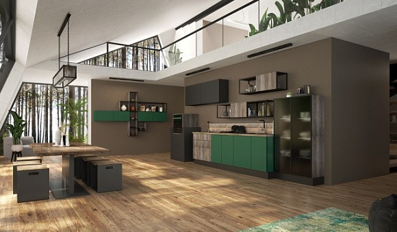 Коричневая кухня в Анапе