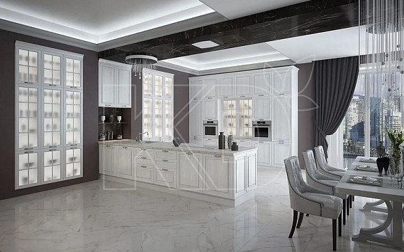 Гарнитур для кухни из массива в магазине