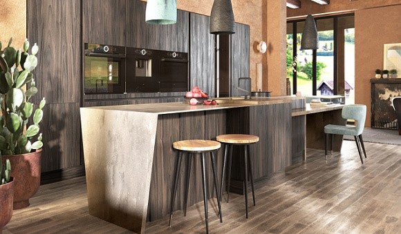 Коричневая кухня в Мурманске