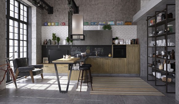 Коричневая кухня в Анапе