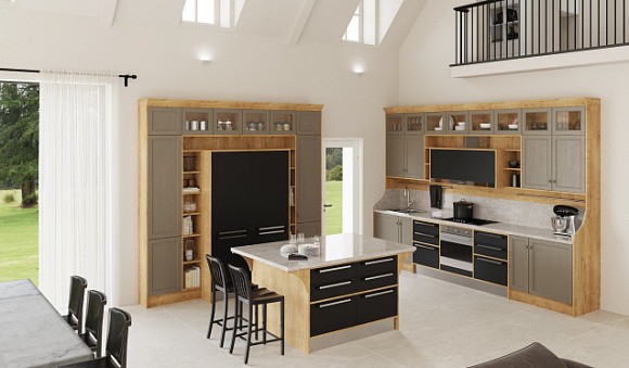 Коричневая кухня в Мурманске