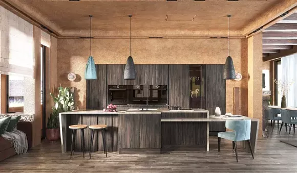 Коричневая кухня в Мурманске