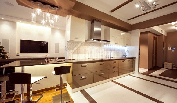 Бежевая кухня во Владивостоке