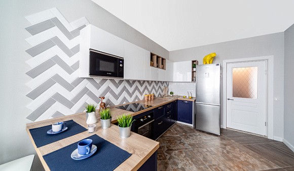 Синяя кухня в Твери