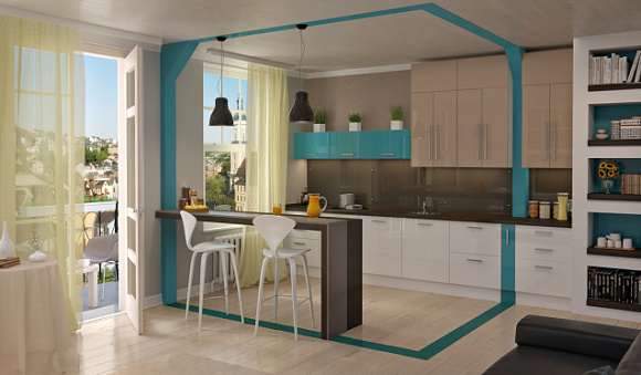 Белая кухня в Анапе