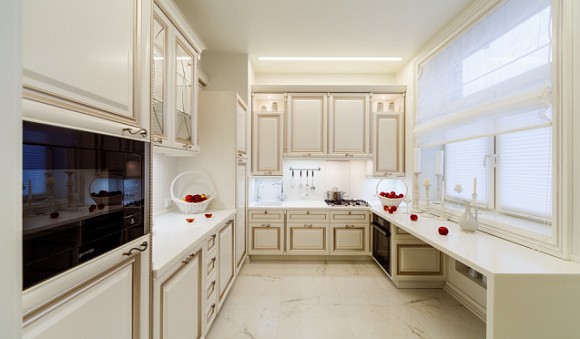 Бежевая кухня в Мурманске