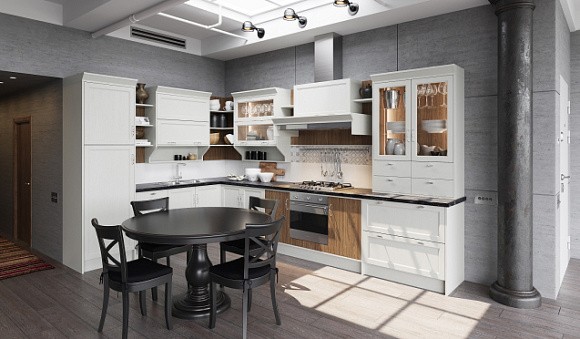 Маленькая светлая кухня